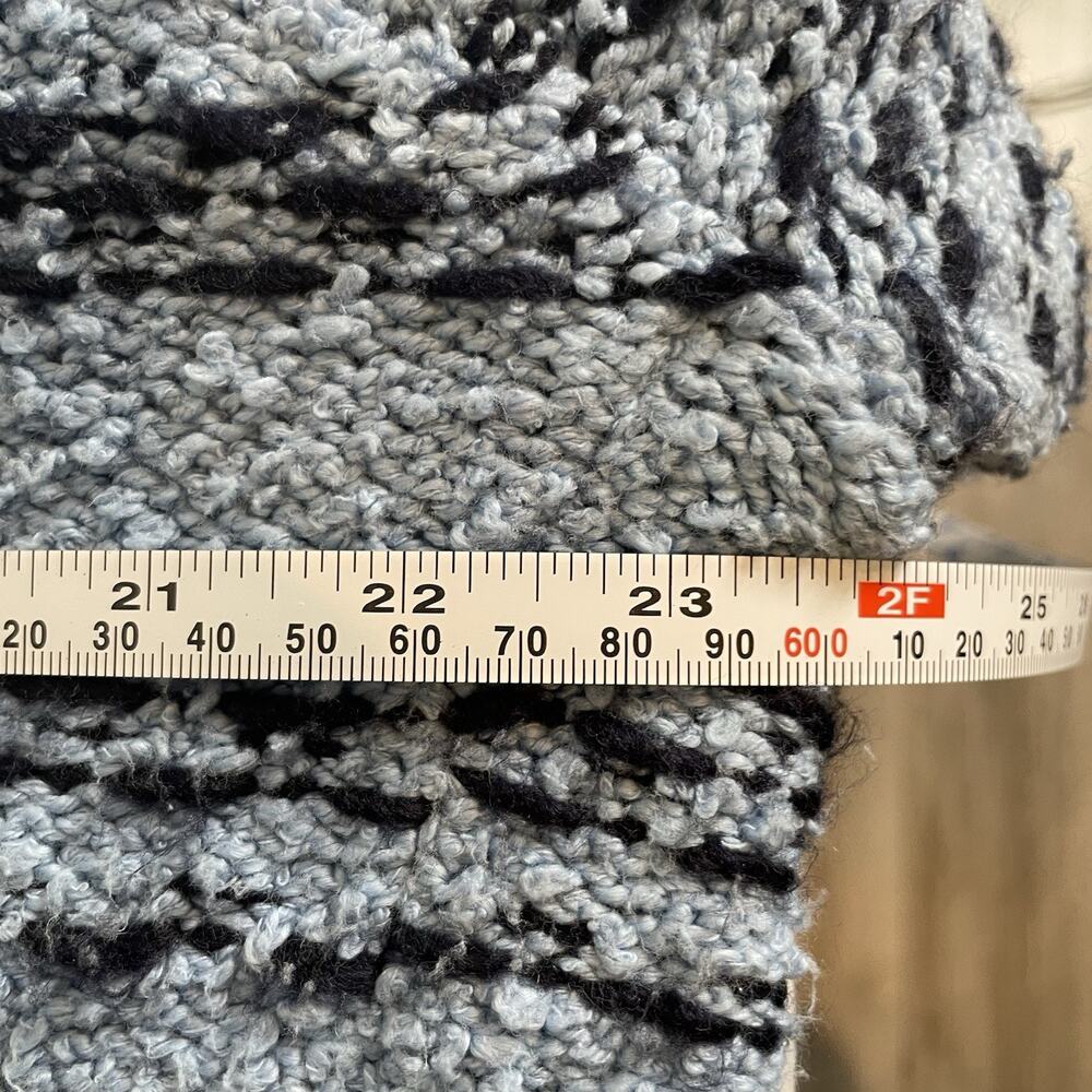 Susan Graver Womens Blue Striped Mock Turtleneck Sweater‎ Size 1X Slouchy Casual - Picture 4 of 12